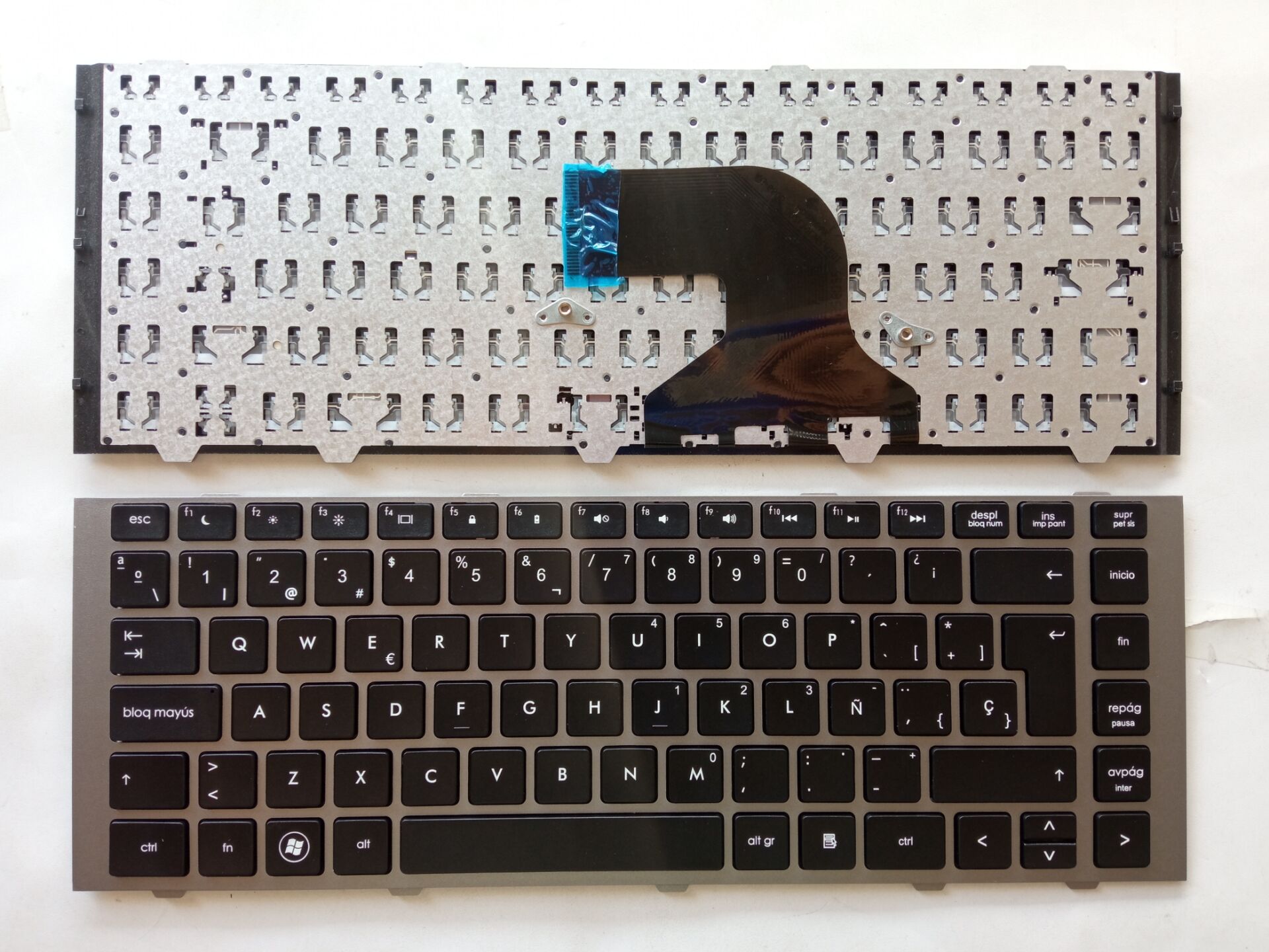 Picture of New Replacement Laptop Keyboard For HP 4440/4440S SILVER FRAME BLACK (OEM) SP Layout